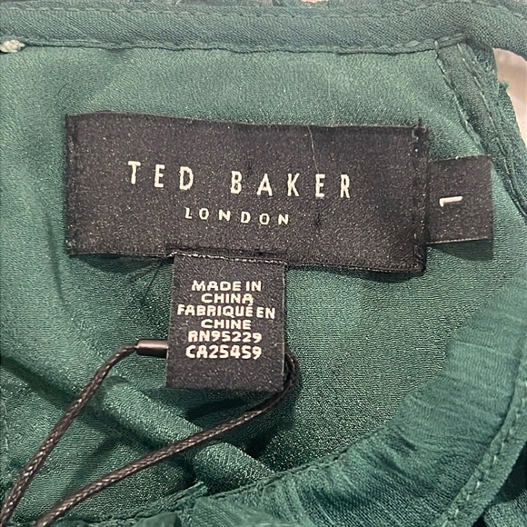 Ted Baker London Dress Women’s Size 1/US 4 Green Pippio Rope Ruffled Mini Dress - Picture 8 of 15
